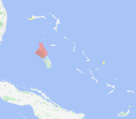 Range map of Dryophytes squirellus